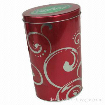 Gift Tin Box, Oval Shape, Customized Designs and Logos Accepted, OEM Orders Welcomed